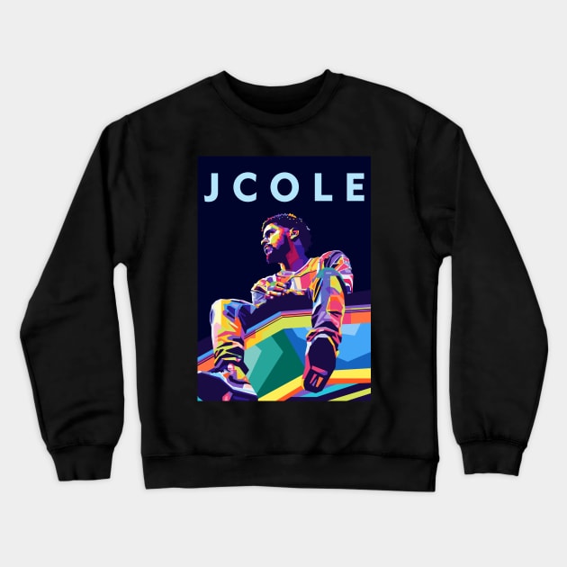 J Cole Crewneck Sweatshirt by Zet Art